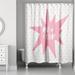 Isabelle & Max™ Achiles Single Shower Curtain Polyester in Pink/Gray/Blue | 74 H x 71 W in | Wayfair 0BF34948E9574971AAA0AF836BFFDE9E