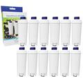 12x AH-CDE Compatible for DeLonghi Espresso Coffee Maker C800 EC820 EC850 BCO400 ECAM Series, DLSC 002 / SER3017 Water Filter Cartridge