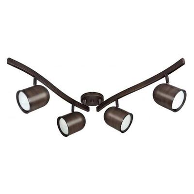 Nuvo Lighting 43381 - 4 Light Russet Bronze Bullet Swivel Track Lighting Kit (ES - 4 Light - R30 - Bullet Swivel Track Kit - 15w CFL(included))