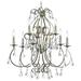 Crystorama Ashton 25 1/2"W Olde Silver 9-Light Chandelier