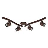 Nuvo Lighting 43383 - 4 Light Russet Bronze Swivel Track Lighting Kit (4 Light - MR16 Halogen Swivel Track Kit)