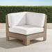 St. Kitts Corner Chair in Weathered Teak with Cushions - Custom Sunbrella Rain, Special Order, Rain Dove - Frontgate