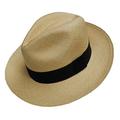 Equal Earth New Genuine Panama Hat Rolling Folding Authentic & Fairtrade - Natural (56cm)