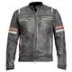 Fashion_First Cafe Racer Retro Vintage Motorcycle Black Distressed Leather Jacket, Black, M