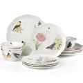 Lenox Butterfly Meadow Flutter 12 Piece Dinnerware Set, Service for 4 Porcelain/Ceramic in Green/Pink/Yellow | Wayfair 883319