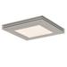 AFX Sloane 15-inch ADA Satin Nickel LED Square Flush Mount White Acrylic Shade