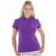 Bunker Mentality Women's Queen Clubhouse Golf Polo Shirt - Royal Purple - Large