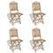 vidaXL Foldable Outdoor Chairs Bamboo 4 pcs