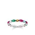 Thomas Sabo Women'S 925 Sterling Silver Colourful Stones Ring - Size O Tr2185-477-7-54