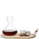 LSA Wine Carafe 1.4L & Oak Cheese Board Set| 1 Unit | Mouthblown & Handmade Glass | Hand Planed Wood | WI33