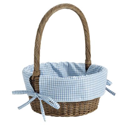 Wicker Basket Liner - Pink Gingham - Ballard Designs