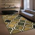 White 24 x 0.39 in Area Rug - Lark Manor™ Ahtziry Contemporary Geometric Trellis Indoor Area Rug or Runner Polypropylene | 24 W x 0.39 D in | Wayfair