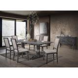 Rollo 6 - Person Dining Set Wood/Upholstered in Brown/Gray Laurel Foundry Modern Farmhouse® | Wayfair CD7A2C6F7B2B42B6BDF1C18FE0AD9BD4