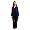 Jasmine Silk Ladies' Pure Silk Pyjamas Set Navy for Women (XL(16-18))