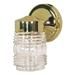 Nuvo Lighting 77996 - 1 Light Polished Brass Clear Mason Jar Outdoor Wall Fixture (1 Light - 6" - Porch, Wall - Mason Jar w/Clear Glass)