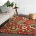 Green/Red 42 x 0.62 in Area Rug - Lark Manor™ Schupple Floral Handmade Tufted Wool Red/Green/Beige Area Rug Wool | 42 W x 0.62 D in | Wayfair