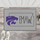 FANMATS NCAA Kansas State Southern 30 in. x 19 in. Non-Slip Indoor Only Door Mat Synthetics in Blue/Indigo/Pink | 19 W x 30 D in | Wayfair 21132