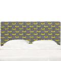 Wrought Studio™ Eakes Seam Panel Headboard Upholstered/Metal/Linen/Cotton in Black | 51 H x 78 W x 4 D in | Wayfair