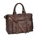 Real Leather Holdall Weekend Bag VINTAGE Brown Travel Cabin Overnight Duffle Bag - Bali