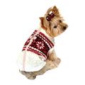 Hip Doggie HD-7SVW-M Soft Snowflake Fleece Vest - Hundepullover, M, weiß