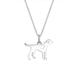 Elli Halskette Hund Dog Herz Tierfreund Cut-Out 925 Silber