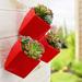 Wrought Studio™ Ealy 3-Piece Ceramic Wall Planter Set Ceramic in Red | 4 H x 3.5 W x 3.5 D in | Wayfair E40B359836254CF2994173AA92286FA7