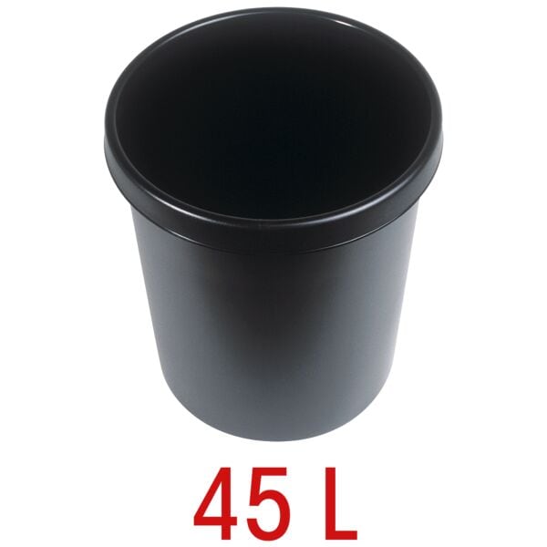 helit Papierkorb 45 L schwarz, 39x48x39 cm Image