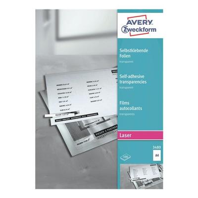 Avery Zweckform Selbstklebende Folien 100 Stück transparent Image