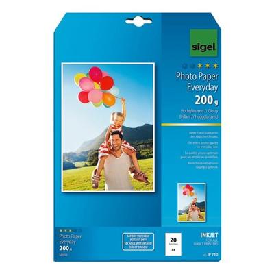 Sigel Foto Inkjet-Papier »Everyday Plus« IP710 A4 200 g/m² 20 Blatt weiß