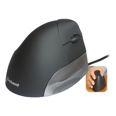Evoluent Optische Maus »Vertical Mouse Standard« schwarz, 8.8x8.2x11 cm