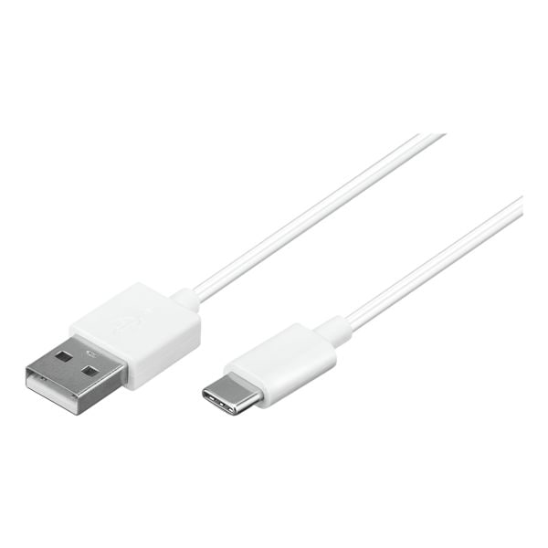 goobay USB-C Lade- und Synchronisationskabel 1,0 m weiß weiß Image
