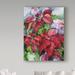 Trademark Fine Art 'Poinsettia' Acrylic Painting Print on Wrapped Canvas Metal in Green/Pink/Red | 32 H x 24 W x 2 D in | Wayfair ALI30555-C2432GG