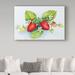 Trademark Fine Art 'Berry Border' Acrylic Painting Print on Wrapped Canvas in Green/Red | 16 H x 24 W x 2 D in | Wayfair ALI30396-C1624GG