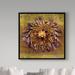 Trademark Fine Art Sea Urchin Gold by John W. Golden - Wrapped Canvas Graphic Art Print Canvas in Indigo/Yellow | 24 H x 24 W x 2 D in | Wayfair