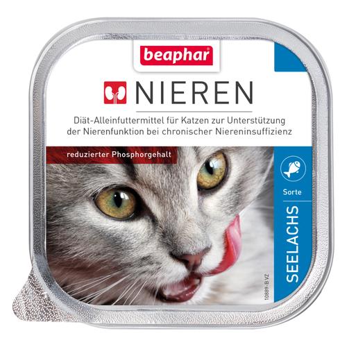 24 x 100g Nieren-Diät Seelachs beaphar Katzenfutter nass