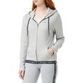 Tommy Hilfiger Damen Hoodie mit Reißverschluss Zipper, Grau (Grey Heather), L