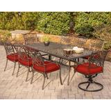 Astoria Grand Ragin Traditions 9 Piece Outdoor Dining Set Metal in Brown | 28.81 H x 41.81 W x 84.44 D in | Wayfair