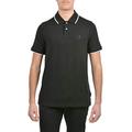 Armani Exchange Men's Double Stripe Polo Shirt, Black (Black 1200), X-Large