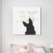 Ebern Designs You Had Me at Woof II - Wrapped Canvas Graphic Art Print Canvas in Black/White | 16 H x 16 W x 1.5 D in | Wayfair