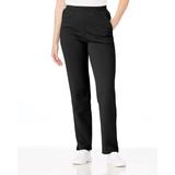Blair Zip-Pocket Pull-On Fleece Pants - Black - PXL - Petite