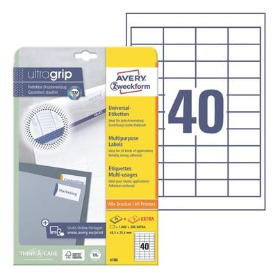 Avery Zweckform 1200er-Pack Universal Klebeetiketten »4780« weiß Image