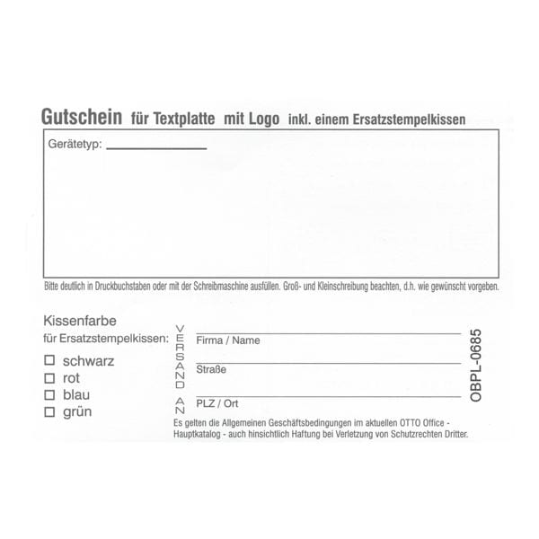 Colop Ersatz-Textplatte Image
