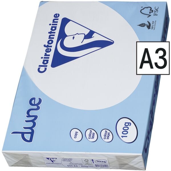 Clairefontaine Multifunktionales Druckerpapier »Dune« A3/100 g (weiß mit Cremefärbung) weiß Image