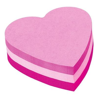 Haftnotizblock »Herz« 70 x 70 mm rosa, Post-it Notes