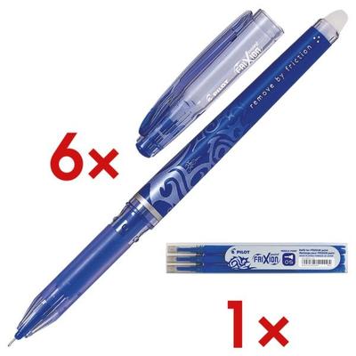 Pilot 6x Tintenroller »FriXion Point« inkl. 3er-Pack Ersatzminen für Tintenroller »Fri blau Image
