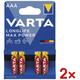 2x 4er-Pack Batterien »LONGLIFE Max Power« Micro / AAA / LR03, Varta, 4.45 cm