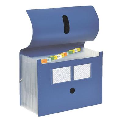 Foldersys Fächermappe - 12 Fächer (dehnbar) blau, 32x24x2.8 cm
