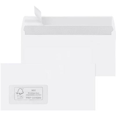 Briefumschläge DL mit Fenster und Haftklebung - 500 Stück, Mailmedia, 22x11 cm