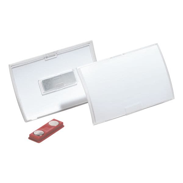 Durable Namensschilder »Click Fold« mit Magnet 9 x 5,4 cm transparent, 9x5.4 cm Image