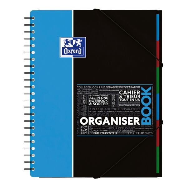 Oxford Collegeblock »Studium Organiserbook« A4+ kariert, holzfreies Papier weiß Image